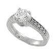 Sterling Silver Pave Style Round Cut CZ Fashion Ring