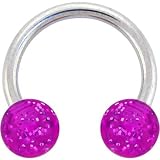 Horseshoe - Glittering Grape GLITTER Circular Barbell