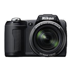 Nikon Coolpix L110 12.1MP Digital Camera with 15x Wide Angle Optical Vibration Reduction (VR) Zoom and 3.0″ LCD (Black)
