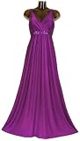 Long Summer Party Holiday Maxi Dress Empire Style Deep Purple UK Sizes 22 – 24