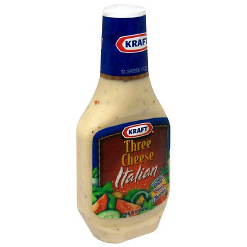 Kraft Dressing, Three Cheesy Italian, 16-Ounce Bottles (Pack of 6) by Kraft