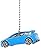Hot Wheels Car 2016 Ford Focus RS Forza BLUE FAN PULL chain pull