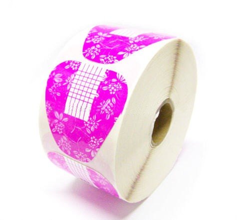Nailfun - 1 Rolle (500 St&uuml;ck) selbstklebende Modellier Schablonen extrabreit Pink f&uuml;r die  Preisvergleich