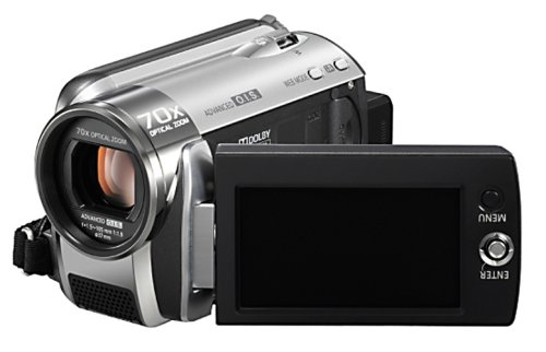 Panasonic SDR-H80 EG9-S SD/HDD Camcorder (SD/SDHC-Card, 60GB Festplatte, 70-fach opt. Zoom, 6,9 cm (2,7 Zoll) Display) silber
