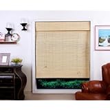 Matchstick Natural Bamboo Roman Shade, length 54 inch - Free Shipping