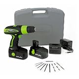 Kawasaki 840110 Black 19.2v 20pc Cordless Drill Set with Extra Battery