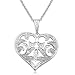 Sterling Silver Heart Pendant Necklace (1/6 cttw, I-J Color, I3 Clarity), 18"