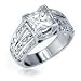 Bling Jewelry Sterling Silver Engagement Ring Vintage Double Shank Princess Cut CZ 2ct - Size 9 41Aqo8MG0%2BL. SL75 Antique Engagement Rings