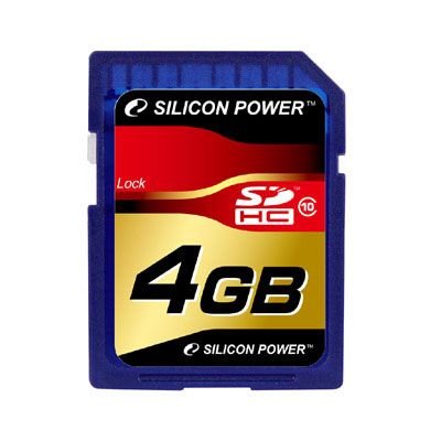 Silicon Power SDHCメモリーカード 4GB (Class10) ブリスターパッケージ 永久保証 SP004GBSDH010V10