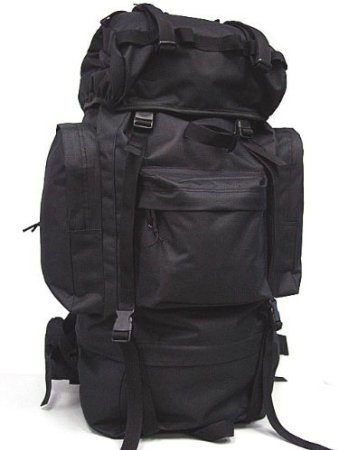 Flesser® 65L Military Internal Frame Rucksacks Tactical Molle Backpack Camping Hiking Trekking Bag (Black)