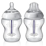 Tommee Tippee Closer to Nature Anti-Colic 260ml BPA-free Feeding Bottles (2-Pack)