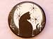 Black Cat in the Full Moon with Stars Talisman/amulet
