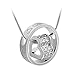 Cytprimedesign® Swarovski Elements Crystal Diamond Accent Heart Shape Round Circle Pendant Necklace With A Gift Box