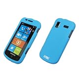 EMPIRE Light Blue Rubberized Snap-On Cover Case for AT&T Samsung Focus i917 ....