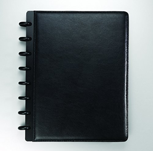 Staples? Arc Customizable Leather Notebook System, Black, 6-3/4 x 8-3/4 by Staples