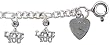 Sterling Silver "I LOVE YOU" Pendant Anklet
