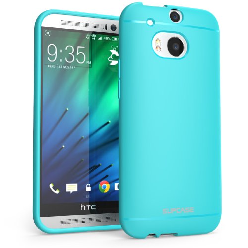 HTC One M8 Case, SUPCASE Premium Ultra Slim Fit SoftGel Flexible TPU Case for HTC One M8 (2014 Release), Blue