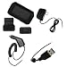 Executive Black Horizontal Leather Side Case Pouch with Belt Clip and Belt Loops + Home Travel Wall Charger + Rapid Car Charger + USB Data Charge Sync Cable for Nokia N900