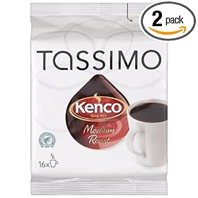 Kenco Classic Blend Coffee, T-Discs for Tassimo Coffeemakers, 16-Count Packages (Pack of 2)