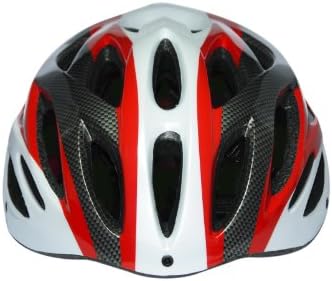 Cycling Helmet by Essen Sports - White/Red/Carbon