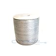 Cmple - phone Cable FLAT 4 Wire, Solid, Silver - 1000ft, 28AWG