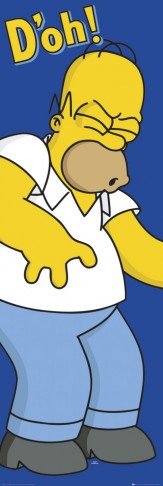 1art1 51172 Die Simpsons - Homer, D&acute;oh T&uuml;r-Poster (158 x 53 cm)