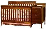 AFG Kimberly 3 in 1 Convertible Crib and Changer Combo - Espresso
