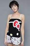 Hello Kitty Intimates The Kitty Play Big Graphic Short Set in Black,Sleepwear for Women