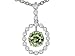 0.95 cts 14k Green Sapphire and Diamond Pendant - 14kt White or Yellow Gold