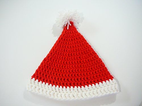 Handmade Crochet Santa Hat ( Baby ) ( Red & White )