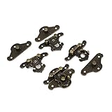 スナップ，SODIAL(R)4 x 古アンチック木箱ボックスロックラッチセット　ブロンズ　1.5"の長さ