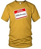 Hello, My Name is Whitney Fine Jersey T-Shirt, Gold, L
