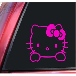 Hello Kitty Vinyl Decal Sticker - Hot Pink