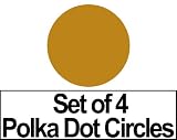Set of 4 7 Metallic Copper Circles Polka Dots Vinyl Wall Graphic Decals Stickers Set of 4 - 7