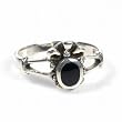 STERLING SILVER RING with Black Onyx 11mm