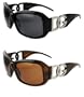 DG Eyewear Designer Inspired Sunglasses Brown, Black frame With or Without Case