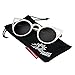 grinderPUNCH Womens Fashion Round Metal Cut Out Cat Eye Sunglasses