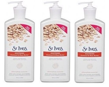 St. Ives Soothing Oatmeal And Shea Butter Body Moisturizer, 18 Oz, (3 PACK)