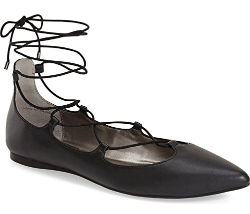 Charles Albert Ghille Lace Up Pointy Toe Leg Tie Ballet Flat