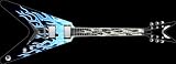 Dean V Inferno Electric Guitar, Black With Blue Flames