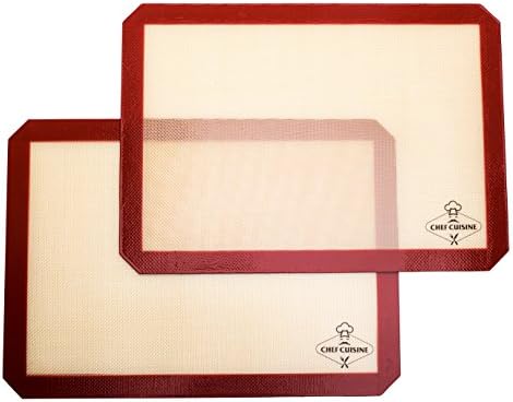 Chef Cuisine Silicone Baking Mat Nonstick Parchment Paper for Cookies, 16.5" x 11.62-Inch.