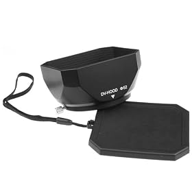 Mennon DV-b 52 52mm Digital Video Camcorder Lens Hood with Thumb Lock Mount, Black by Mennon