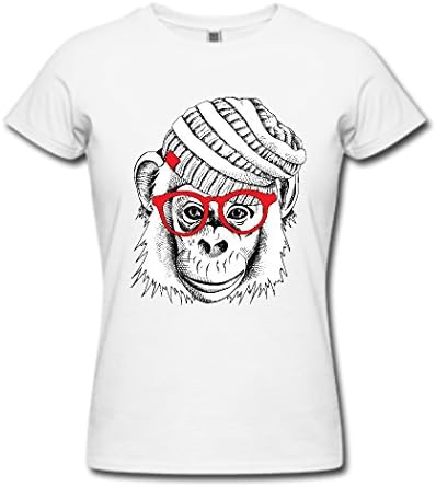 Womes Machine Wash Warm White Designed T-shirt Medium