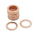 X AUTOHAUX 14mm Inner Diameter Copper Washers Flat Car Sealing Gaskets Rings 20pcs