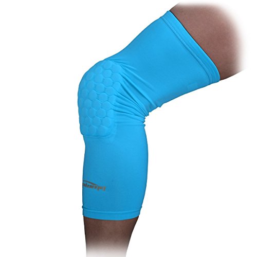 COOLOMG Pad Crashproof Basketball Leg Knee Long Sleeve Protector Gear