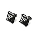 Mens Black Tone Clear/Black Cz Cube Iced Out Hip Hop Micro Pave Stud Earrings