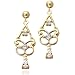 Stunning and Gorgeous: Gold Vermeil Butterfly Motif Earring with Multi shaped CZ Diamond