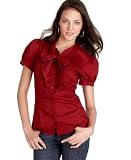 Trixxi Tie-Neck Short-Sleeve Blouse