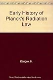 Early history of Planck's radiation law