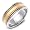 TERENTIUS 14K Two-Tone Gold Twisted Rope Wedding Band Ring